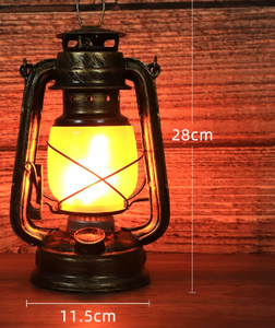 Lanterne HFBH Led Storm de style rétro <span class=keywords><strong>à</strong></span> piles en cuivre antique 235 4 * AA pour le camping - Product Image 6
