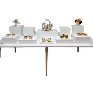 Exhibidores de Alimentos Verticales de Acrílico Blanco, en Forma de Tubo/Cubo/Redondo, para Hoteles y Restaurantes - Product Image 6