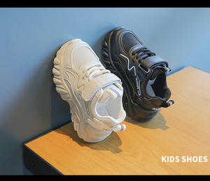 Baskets pour enfants printemps et automne chaussures décontractées pour garçons boutons rotatifs chaussures de course pour filles chaussures de bébé respirantes - Product Image 5