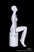 Maniquíes de Exhibición para Tiendas de Ropa, Maniquíes de Escaparate, Maniquíes Femeninos Sentados, Maniquí de Cuerpo Entero para Vestido de Novia Estilo Coreano Blanco