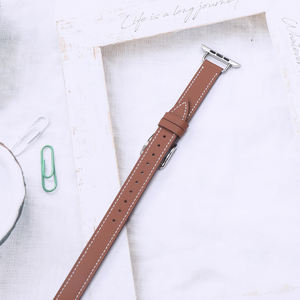 Para <span class=keywords><strong>Apple</strong></span> <span class=keywords><strong>Watch</strong></span> Series <span class=keywords><strong>8</strong></span> 41mm <span class=keywords><strong>Correa</strong></span> Slim Double Tour <span class=keywords><strong>Correa</strong></span> De Reloj De Cuero genuino <span class=keywords><strong>Correa</strong></span> De Reloj De Cuero Pulsera De Mujer - Product Image 3