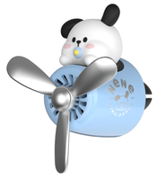 Diffuseur de parfum de voiture désodorisants de voiture Cartoon Bear Pilot ventilateur de sortie d'air automobile décoration de parfum de voiture créative