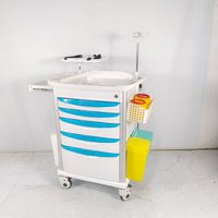 Chariot d'urgence médical ABS pour hôpital / Chariot de secours / Chariot anti-écrasement 750*480*920mm