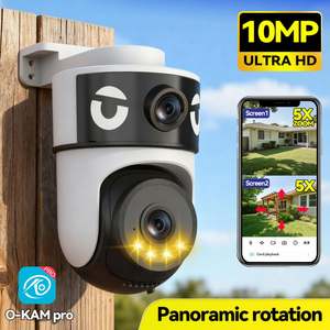 Cámara de Seguridad Wifi para Exteriores, Doble Lente, 4K HD, Detección de Movimiento, Alarma, Impermeable - Product Image 2