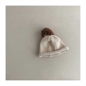 Ropa de bebé de algodón <span class=keywords><strong>orgánico</strong></span> neutro recién nacido de gran tamaño de punto elástico Topknot Bow Cute Baby Bonnet - Product Image 3