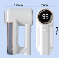 Rasoir anti-bouloches électrique à écran LED, rechargeable USB-C, 6 lames en acier inoxydable, avec brosse antistatique
