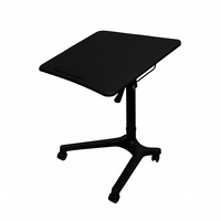OMNI Bureau de chevet au design moderne Support mobile pour ordinateur portable à roulettes avec plateau réglable en hauteur Table pour lit ou canapé à usage latéral