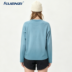 T-shirts vintage Kuenzi 100 % coton 270 GSM épais, délavés, à manches longues, style streetwear, pour femmes - Product Image 6