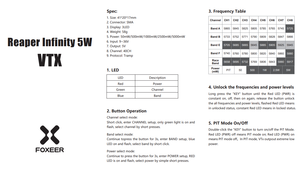 Transmisor de Video Foxeer Reaper 5W 40CH 5.8G para Drones RC de Largo Alcance 25/500/1500/3000/5000mW 9~36V Accesorios para Ventiladores - Product Image 2