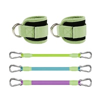 Sangle de cheville pour entraînement des mollets avec bande de résistance 80lbs en TPE résistant à l'usure avec anneau en D pour l'entraînement des jambes, des fessiers et des cuisses à domicile ou en salle de sport pour femmes Vinique