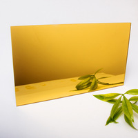 Feuille d'acrylique miroir dorée de taille et d'épaisseur personnalisées pour découpe laser