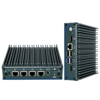 Fanless N100 Mini PC 2.5Gbe IoT Edge Firewall Appliance Router PC HD DP USB WiFi6 Ranura para tarjeta SIM Servidor pequeño PC