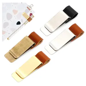 Pen Clip Notebook Pen Loop Holder Notebooks PU Leather Pen Holder Pen Sleeve Pen Clips for Journal, Planner, Notebook