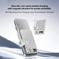 Batterie externe magnétique sans fil tout-en-un LC1C2 avec écran couleur TFT, charge rapide 15W, support réglable, support aérospatial 1 pièce