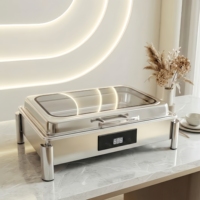 Chauffe-Plat Électrique Professionnel en Acier Inoxydable pour Buffet, Plat de Service pour Restaurant et Hôtels
