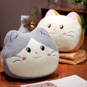 2合1 40厘米可爱卡通猫抱枕大拥抱毛绒公仔pp棉肥猫睡觉公仔小孩猫面包抱枕 - Product Image 2