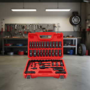 Jeu de douilles à chocs Vevor 96 pièces, 3/8 pouces, profondes et peu profondes, SAE et métriques, en acier Cr-V, avec rallonges, kit d'outils - Product Image 2