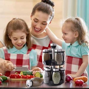 360 Degree Rotating <b>Spice</b> Rack with 6 <b>Jars</b> Multifunctional Rotating <b>Spice</b> Organizer Kitchen Accessories - Product Image 4