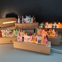 Base d'artisanat en bois massif bois de hêtre led câble usb Rectangle fente en bois hêtre support de veilleuse USB télécommande tactile LED Base