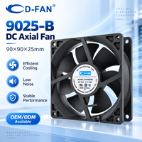 Ventilateur de refroidissement axial CC sans balais 9025 pour radiateur, 90 mm, 12 V, 24 V, pour boîtier d'ordinateur, support du fabricant d'origine, possibilité de vérification