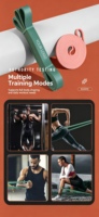 Ensemble de bandes de résistance en latex pour fitness et musculation, avec logo personnalisé, épaisses et robustes, pour entraînement à la résistance légère, adaptées à tous les âges