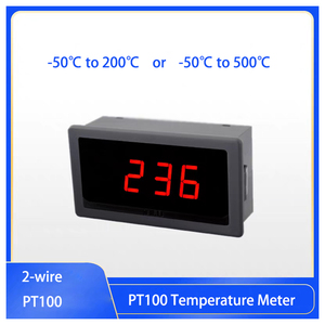 Tamaño pequeño Montaje en panel-50 a + 200 ℃ Medidor de temperatura Termómetro digital PT100 de <span class=keywords><strong>2</strong></span> hilos - Product Image 3