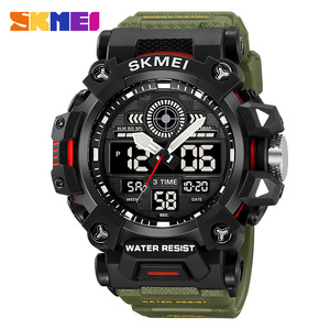 Skmei Men's Dual Display Sports Watch Digital Analog Water Resistant TPU Strap Blue - Product Image 5