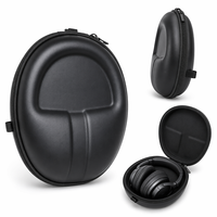 Estuche Rígido Personalizado de Cuero PU para Auriculares Inalámbricos, Bolsa de Almacenamiento Protectora Impermeable para Viajes, Nueva, OEM, Venta al Por Mayor