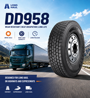 Neumático de Camión Nuevo China AIRLAND DD958 12R22.5 18PR, Disipación de Calor, Banda de Rodadura Profunda de 20 mm, Eje Motriz Radial, Garantía de 3 Años para Exportación