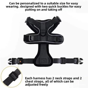 Imbracatura Traspirante Riflettente in Poliestere Anti-Fuga per Gatti e <span class=keywords><strong>Cani</strong></span> di Piccola Taglia, Guinzaglio con Corda di Trazione per Animali Domestici - Product Image 2