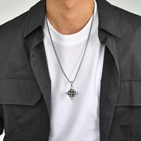 Liontin Kalung Pria Punk Vintage Witch Celtics Knot Amulet Pvd Baja Tahan Karat 316 Perhiasan Fashion Grosir untuk Diy