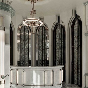 Lustre LED rond moderne E27 à plusieurs têtes, luminaire suspendu pour restaurant, hôtel, salle privée, salle de banquet - Product Image 5