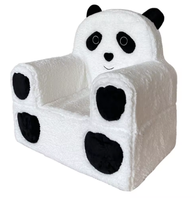 Großhandel Berber Fleece Niedlicher Panda-Form Kindersessel Schaumstoff-Sofa Maßgefertigtes Schaumstoff-Sofa im Sack