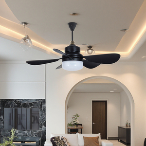 Bán hàng nóng 30 Wát Cooler E27 AC85-265V quạt trần với thay đổi độ sáng 3 màu đèn <span class=keywords><strong>Led</strong></span> điều khiển từ xa nhựa ABS Ổ cắm quạt AC động cơ - Product Image 1