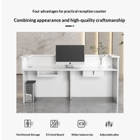 Comptoir de réception et de bureau moderne, minimaliste et durable, personnalisé pour les salles de sport, centres commerciaux, hôtels – Mobilier de bureau commercial