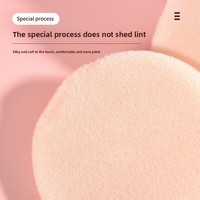 Offre Spéciale doux crochet à la main ruban de satin floqué poudre bouffée miel démaquillant éponge nettoyante