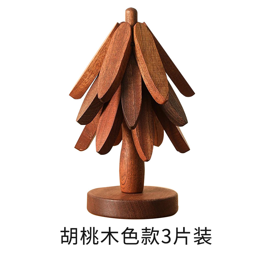 ฐานสามชิ้นสีวอลนัท