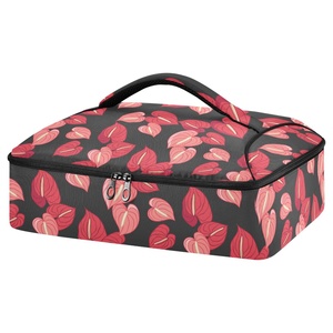 Hawaii Camping Picnic Cooler <b>Bag</b> Potable Custom Print Anthurium Leakproof Insulated <b>Lunch</b> <b>Tote</b> Casserole Carrier <b>Bag</b> for Potluck - Product Image 2