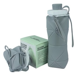 Silicone Collapsible Water Bottle 600ml 9 Colors Bpa Free Eco Friendly Straw Travel Outdoor Hiking Unisex Minimalist Design - Product Image 1