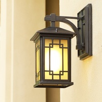 Lanterne murale extérieure solaire LED rétro moderne, étanche IP65, base en aluminium, pour jardin, porche, éclairage paysager