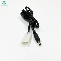 Kabel Rakitan Khusus DC ke Konektor Otomotif, Kabel Aksesori DC 5.5 X 2.1mm ke TE Connectivity TAB Housing Kabel 2 Arah