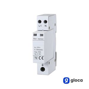 Parafoudre Gloca 1PN 20KA 40KA T2 275V Dispositif de protection du système électrique - Product Image 2