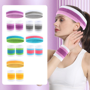<strong>Embroidery</strong> Headband Terry Tennis <strong>Wristband</strong> Sweatband Custom Sports Unisex Wrists Headbands - Product Image 2