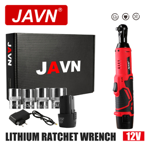 Javn 12V không dây điện cờ lê 45nm 33ft. lbs 3/8 'Ratchet Cờ lê loại bỏ vít Nut sửa chữa xe công cụ bên Phải góc cờ lê - Product Image 2