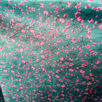 Bonne conception fleur motif 100 polyester tache tissu imprimé tissu en gros