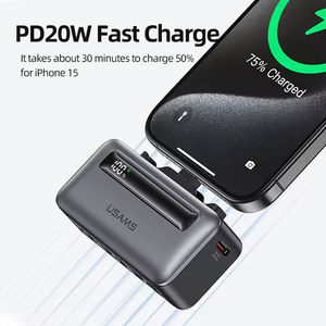 Banque d'alimentation mini USAMS 20W avec deux interfaces cachées, charge rapide, <span class=keywords><strong>chargeur</strong></span> de <span class=keywords><strong>batterie</strong></span> externe portable pour smartphones - Product Image 3