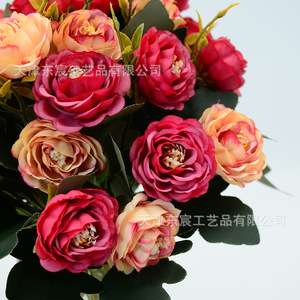 Bouquet de bourgeons de thé artificiels, 10 têtes, pour décoration de mariage, bouquets de mariée, ornements de table à domicile - Product Image 2