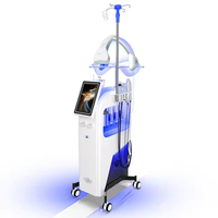 Appareil professionnel de dermabrasion pour le visage, pour un nettoyage en profondeur, l'élimination des points noirs et de l'acné, et une machine à oxygène hydratante pour le visage