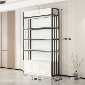 Exhibidores de estanterías multinivel personalizados al por mayor para salones de belleza, cosméticos, productos para <span class=keywords><strong>el</strong></span> cuidado de la piel, artículos para tiendas de maternidad y bebés - Product Image 5