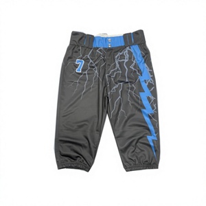 Wholesale Youth Men's Softball Uniform Solid Color Stretch Practice <b>Knickers</b> Baseball Pants Printed Jersey Shorts Sublimation - Product Image 2